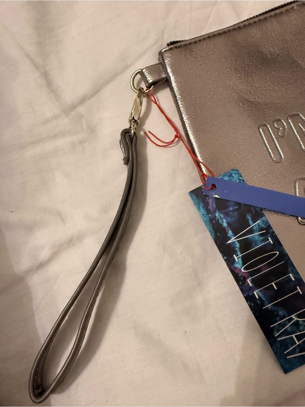 Violet Ray Pewter Metallic I’m Kind of a Big Deal Clutch Wristlet NWT - Picture 10 of 10